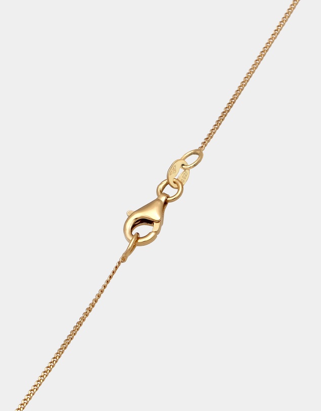Elli Jewelry - Necklace Crystal Circle 925 Sterling Silver Gold-Plated