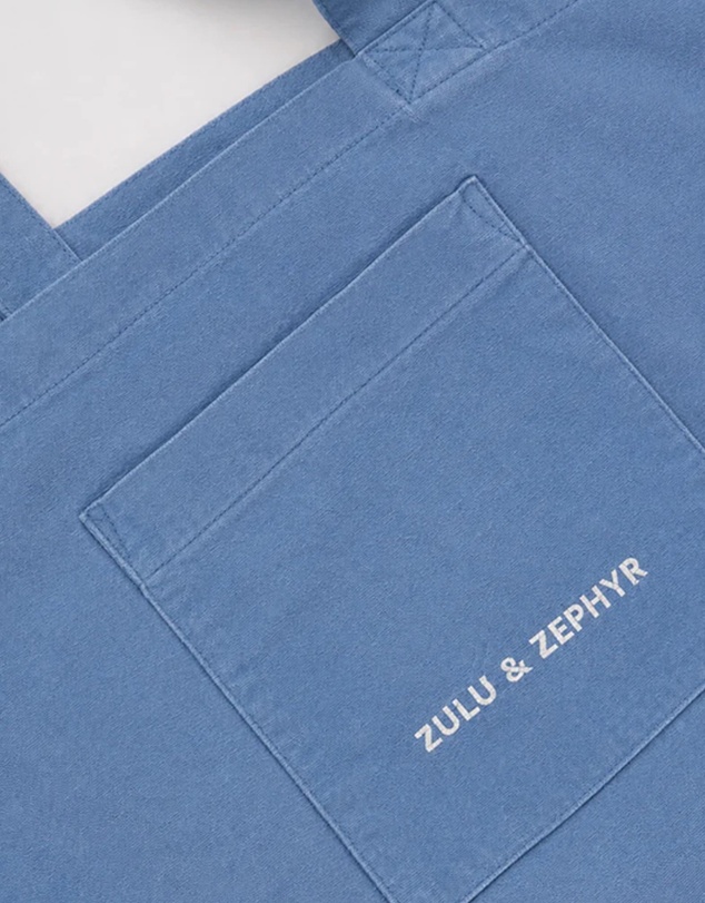 Zulu & Zephyr - Denim Cotton Canvas Tote Bag