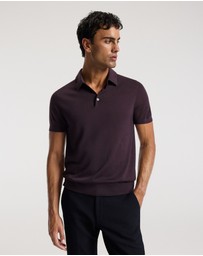 Calibre - Merino Wool Polo Currant