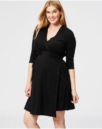 Cake Maternity - Custard Nursing Wrap Dress
