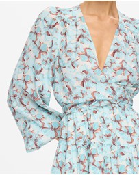 KIVARI - Lydia Tie Front Mini Dress