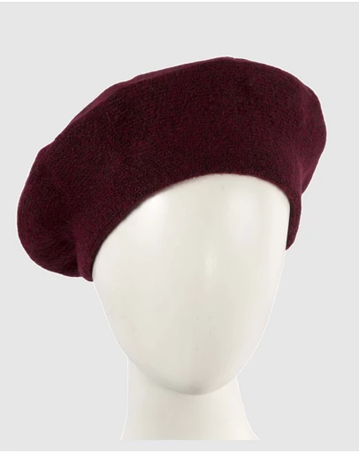 Max Alexander - European Made Wine Soft Wool Beret