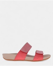 Mia Vita - Avoca Slide - Coral Rhinestone