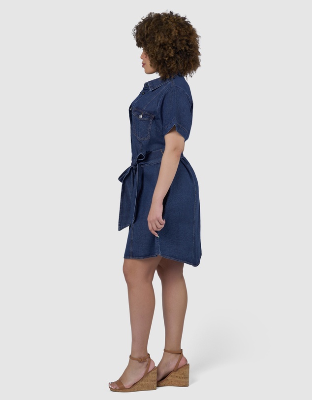 Indigo Tonic - Tia Chambray Mini Shirt Dress
