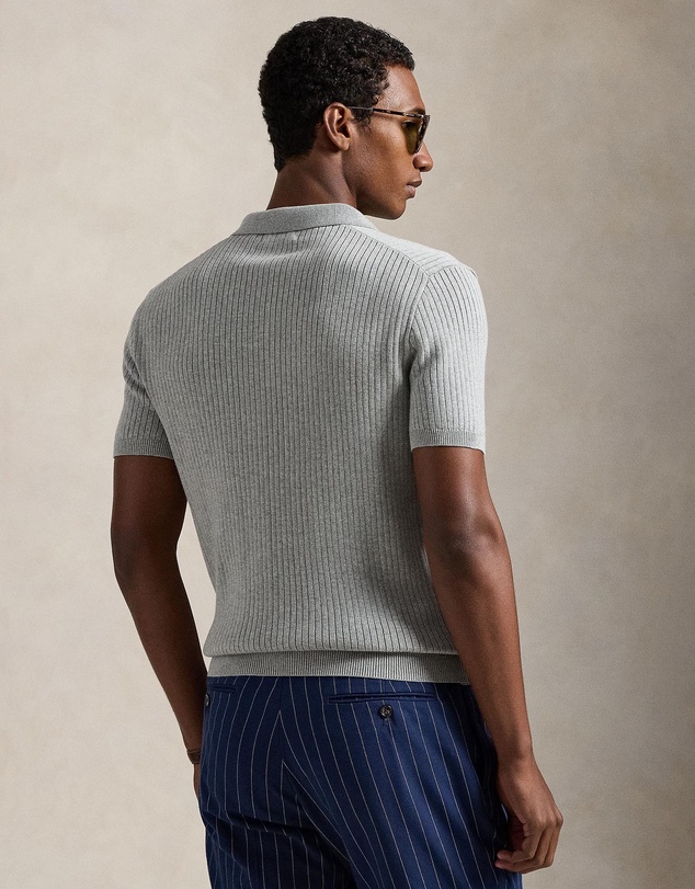 Polo Ralph Lauren - Rib-Knit Cotton Johnny-Collar Sweater - ICONIC EXCLUSIVE