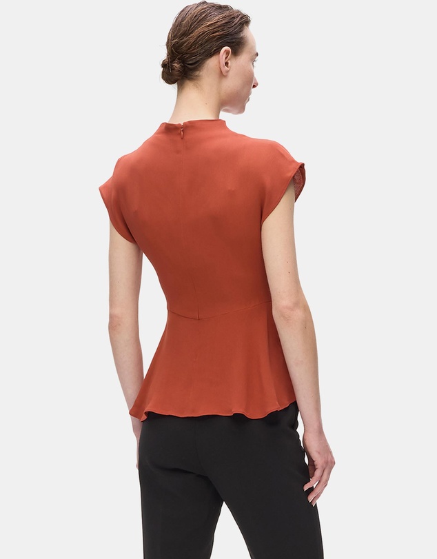 Karl Lagerfeld - Fluid Short Sleeve Knot Blouse