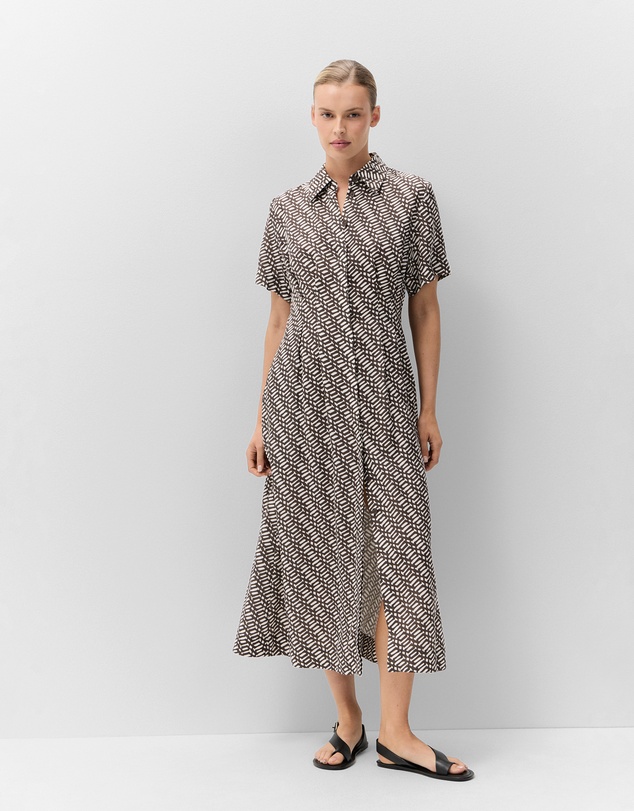 UNISON - Collared Geo Midi Dress