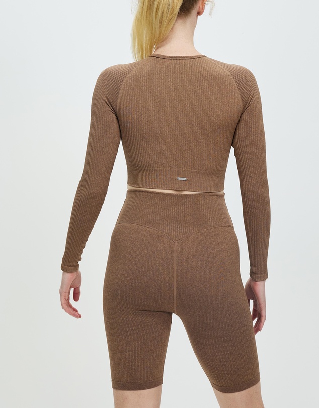 Aim'n - Ribbed Seamless Long Sleeve Crop