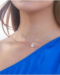 Georgini - GEORGINI OCEANS NOOSA FRESHWATER PEARL NECKLACE SILVER