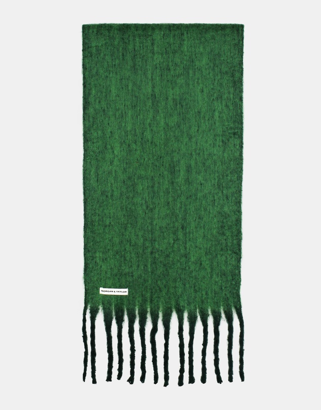 Morgan & Taylor - Cosette Chunky Two-Toned Scarf in Dark Green