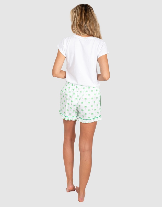 Sant And Abel - Women's Green Palm Tree Boxer Short