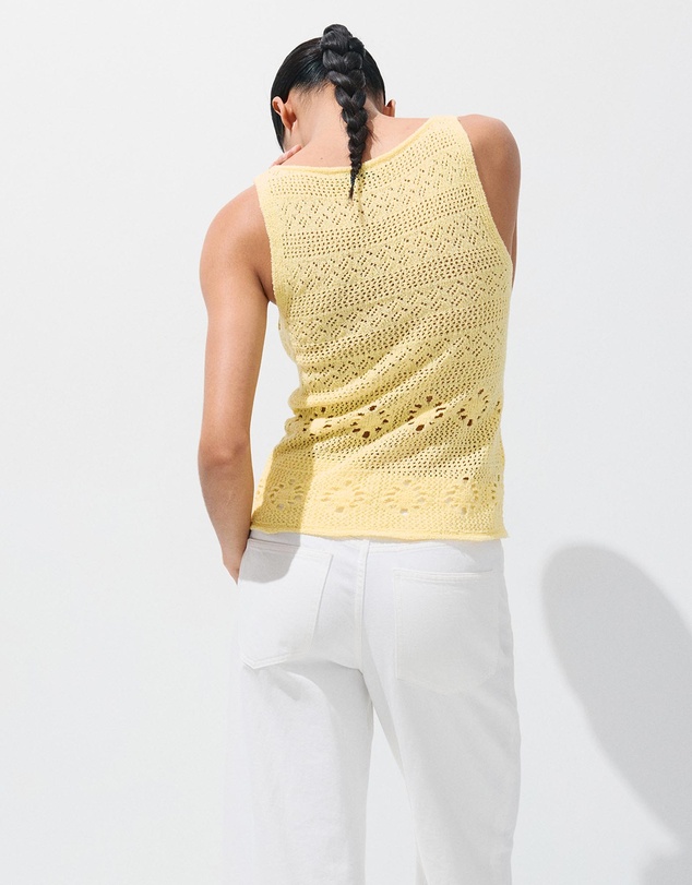 M.N.G - Crochet Buttoned Vest