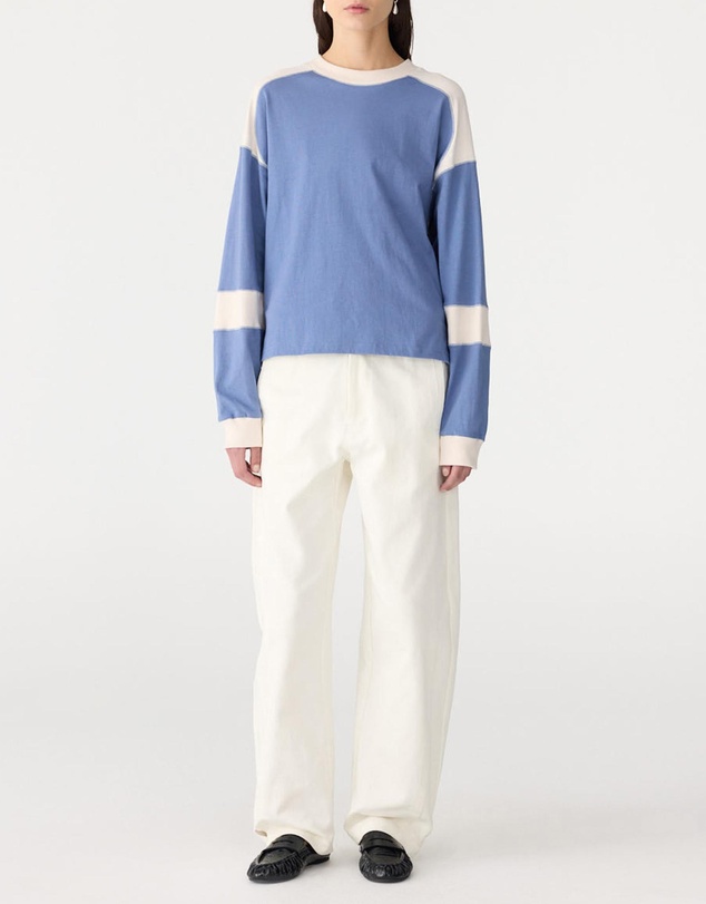 Bassike - LS Slouch Panelled T-Shirt
