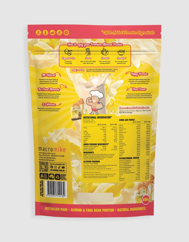 Macro Mike - Premium Almond Protein Banana Cream Pie