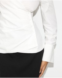 Dazie - Latte Asymmetrical Shirt