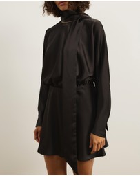 Atmos&Here - Dani Scarf Satin Mini Dress