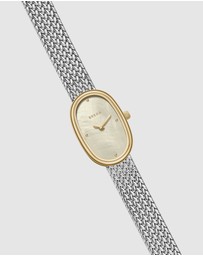 Breda - Jane Tethered Two Tone Gold and Metal Mesh Watch, 18MM