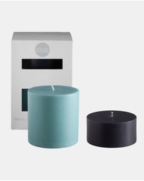porter green - escc large pillar candle soy-blend unscented candles