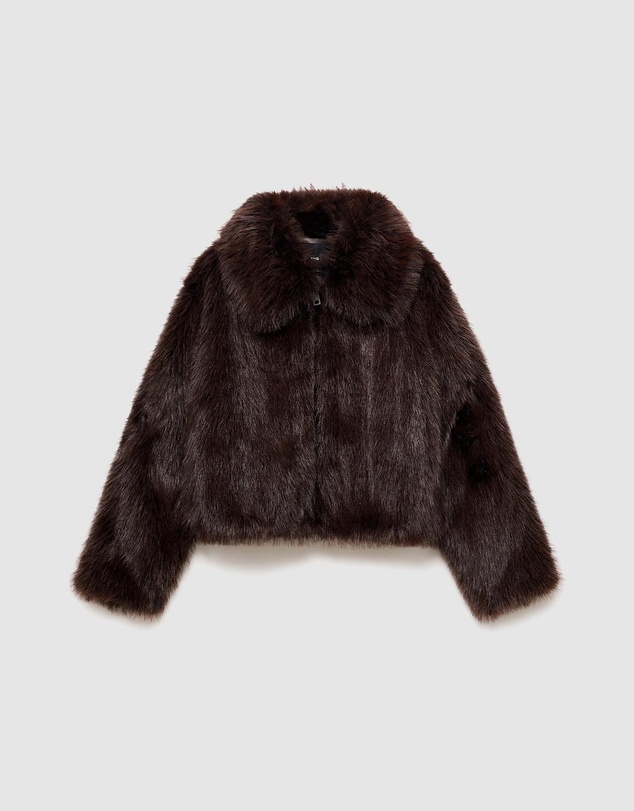M.N.G - Faux-Fur Jacket With Zip