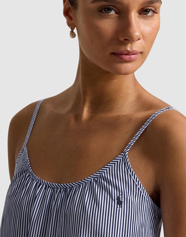 Polo Ralph Lauren - Shirting Stripes Cotton Chemise Slip Nightdress
