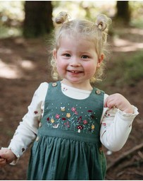 Purebaby - Embroidered Corduroy Pinnie -Kids-Babies