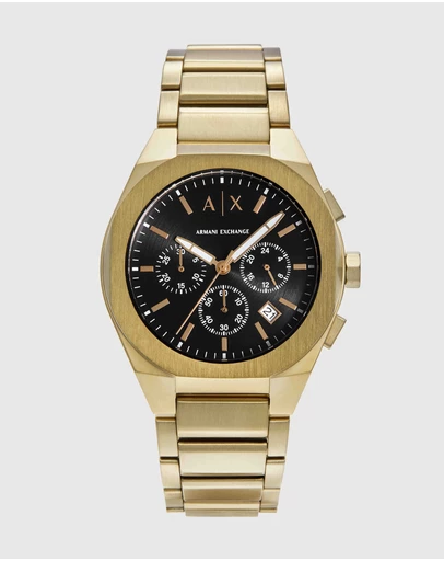 Armani Exchange - Gold Tone Chronograph Watch