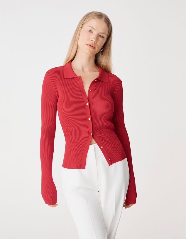 Forcast - Bristol Collared Rib Cardigan