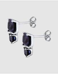 Elli Jewelry - Earrings Stud Sapphire 925 Sterling Silver