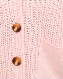Petal & Pup - Amelia Oversize Collar Button Cardigan - Pink