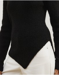 Atmos&Here - Toni Long Sleeve Knit With Asymmetric Neckline And Hem