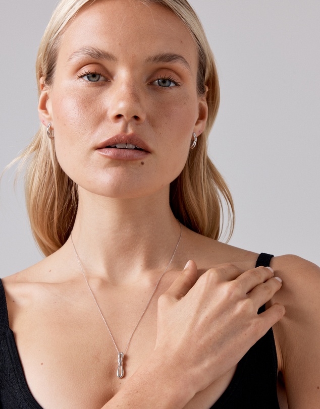 Michael Hill - Vertical Sliding Knot Pendant Necklace in Sterling Silver