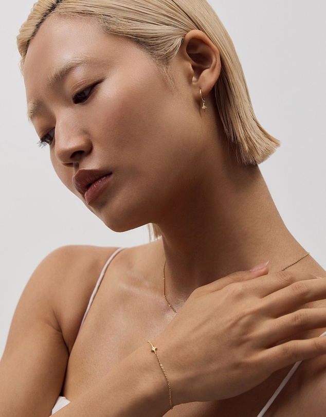 SAINT VALENTINE - Starburst Mini Hoops - Gold