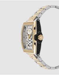 Philipp Plein - The $Keleton 2.0 - 44mm Silver Dial with Two Tone Strap