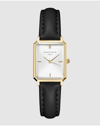 Rosefield - The Octagon XS Black Leather Watch