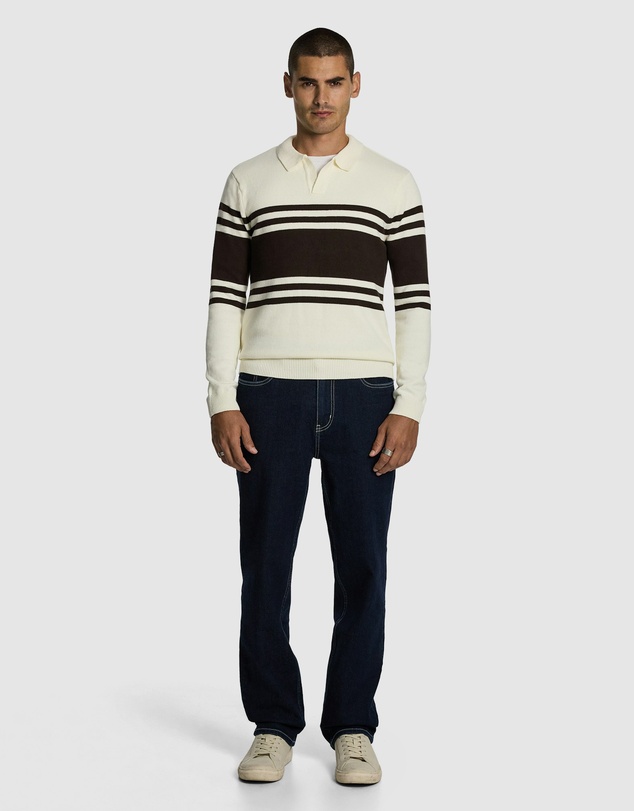 yd. - Leon Stripe Polo Knit