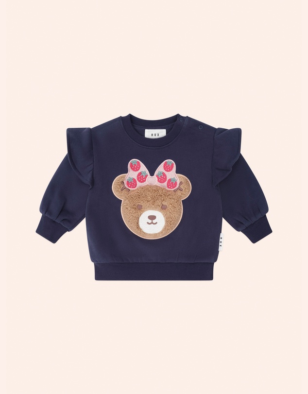 Huxbaby - Strawberry Fields Huxette Bow Sweatshirt - Babies
