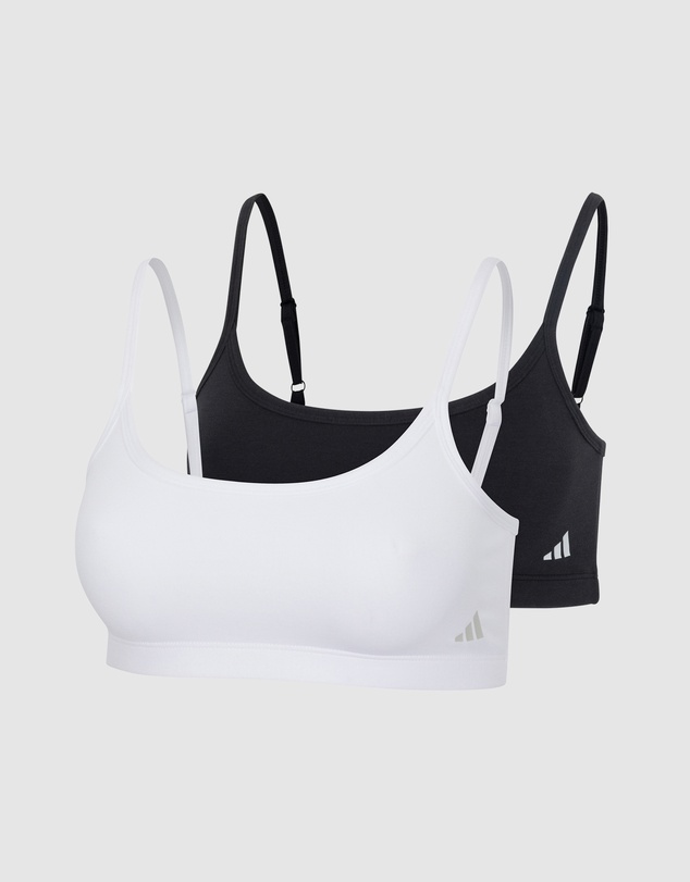 adidas Sportswear - 2 Pack Active Modal Comfort Wirefree Bralette With Cotton