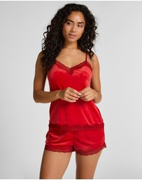 Hunkemoller - Velours Scallop Lace PJ Cami Set