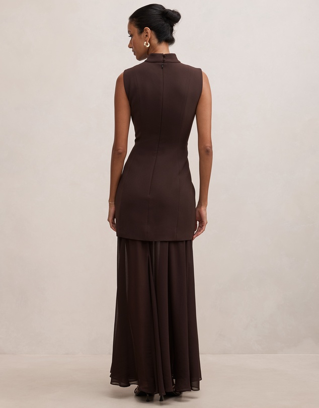 Forever New Petite - Pearl Petite High Neck Underlay Dress