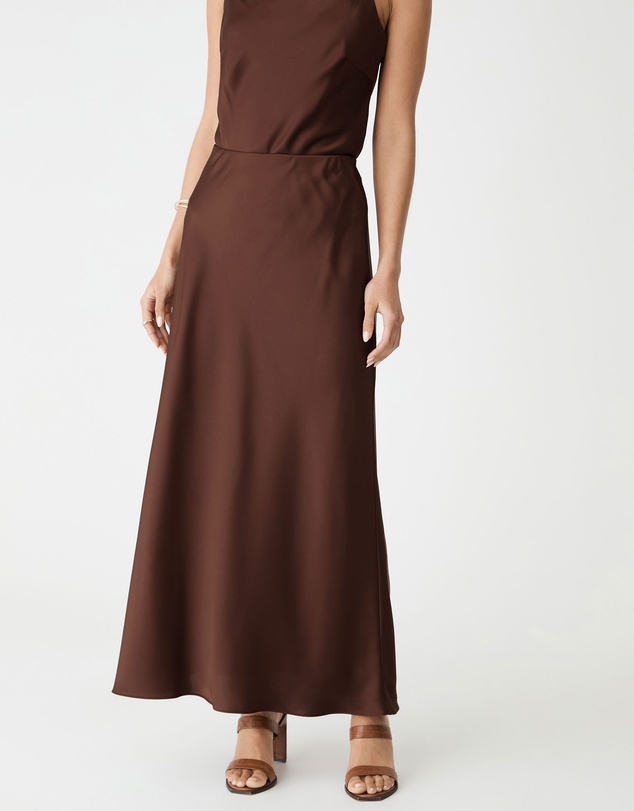 Forcast - Lindsay Bias Satin Skirt