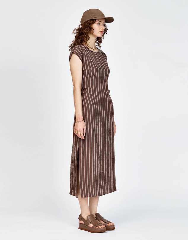 bul - Peron Dress Brown Stripe