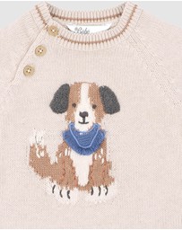 Bebe by Minihaha - Otto Organic Knitted Dog Romper - Babies
