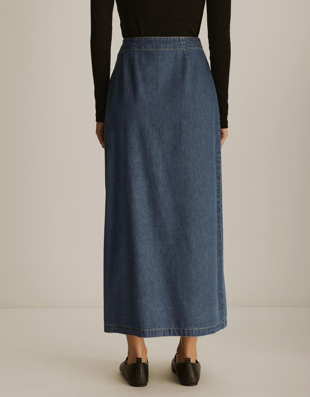 Atmos&Here - Yara Denim Wrap Midi Skirt