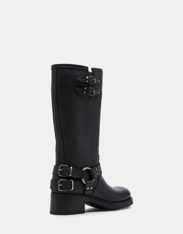 Steve Madden - Astor Black Leather Boots