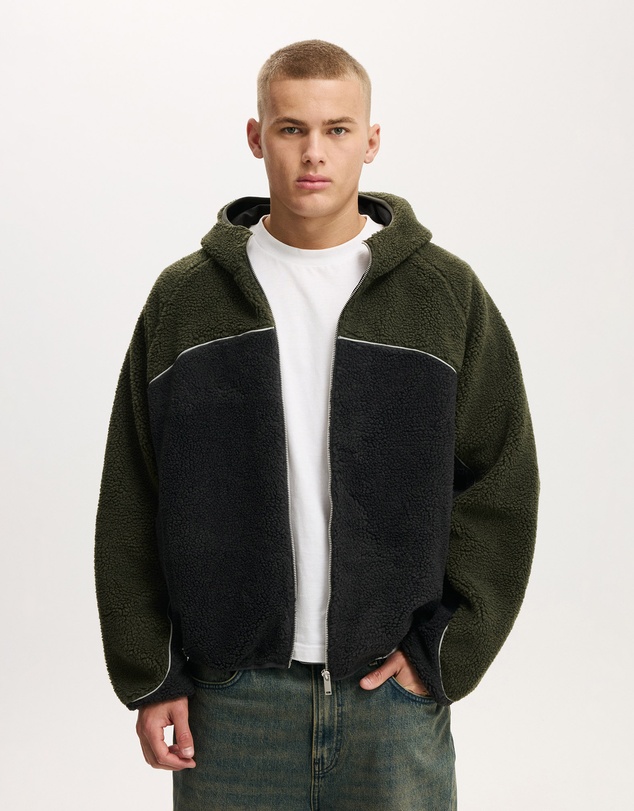 Cotton On - Hooded Teddy Jacket