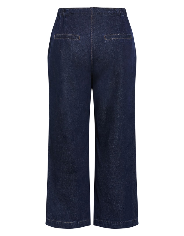City Chic - Plus size Harley Fit Nova Wide Leg Short Jean - dark wash