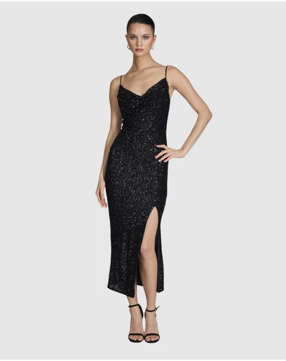 Romance by Honey and Beau - Gaia Cowl Neck Dress