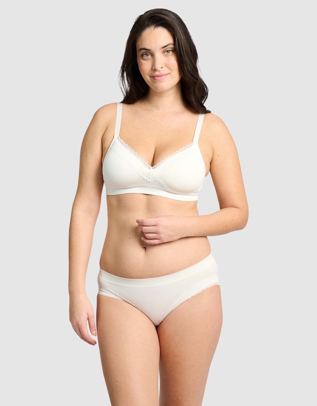 Sans Complexe - Agathe Ribbed Lace Trim Classic Brief