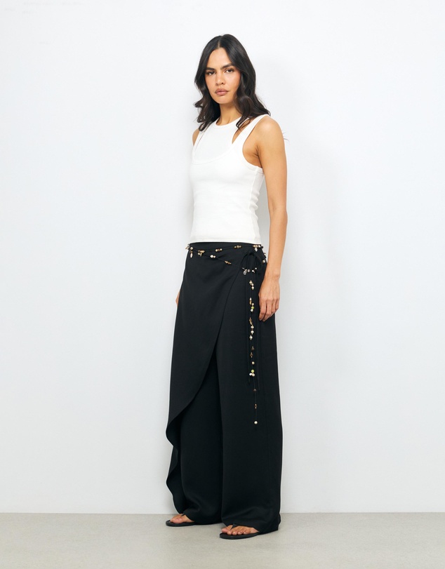 AERE - Margot Wrap Summer Suiting