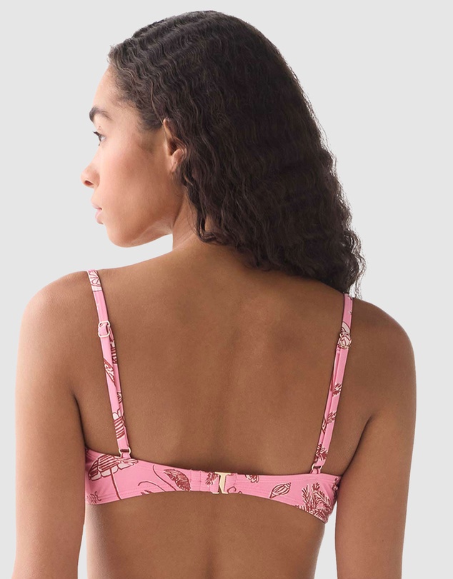 Kate Spade - Beachside Ruched Underwired Balconette Bra Bikini Top